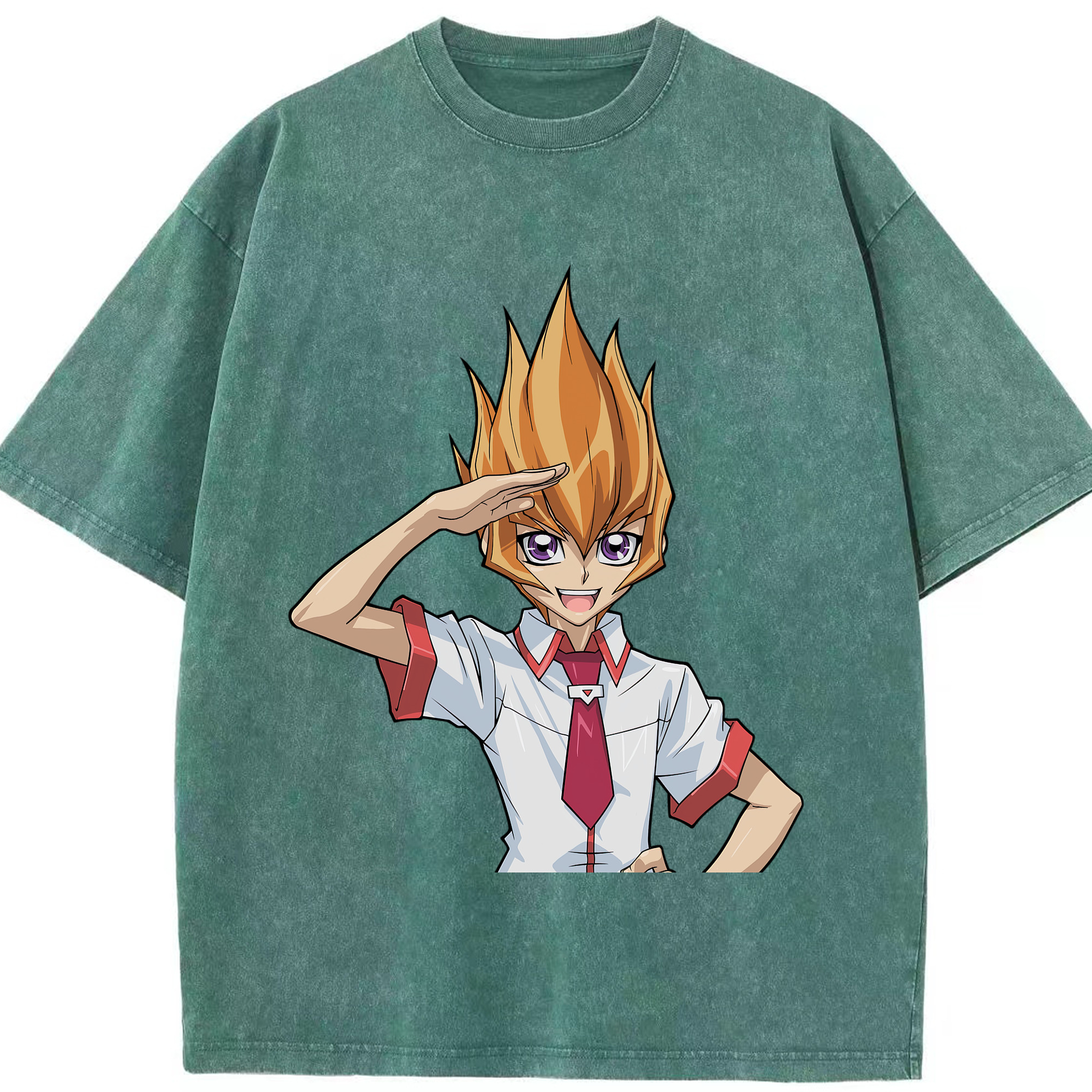 （画像用） 遊☆戯☆王 Yu-Gi-Oh! 綿100% ヴィンテージ風 半袖Tシャツ（フロントプリント）